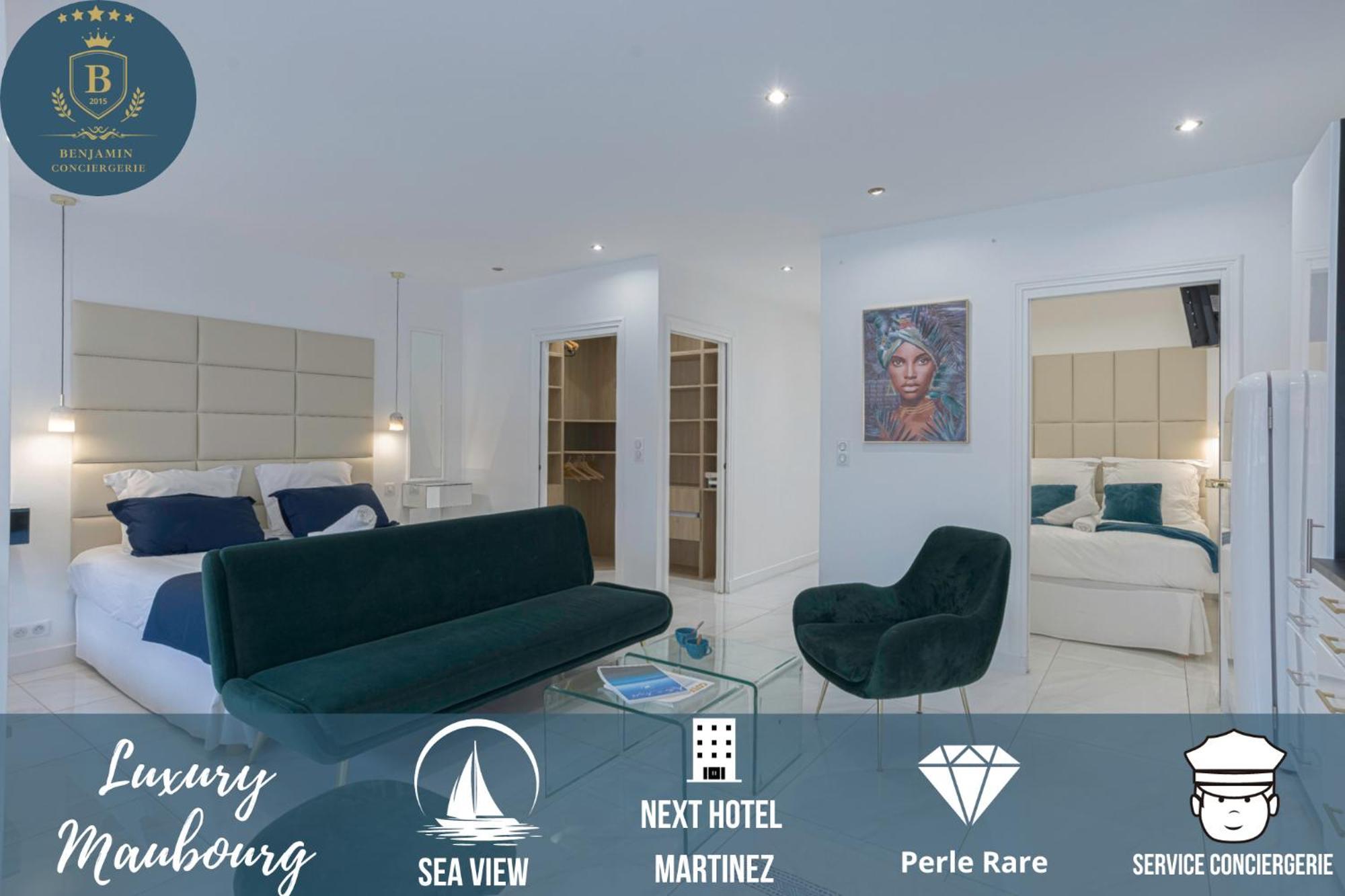 קאן Luxury Maubourg - Vue Mer - Croisette 50M Plage - Clim - Terrasse מראה חיצוני תמונה